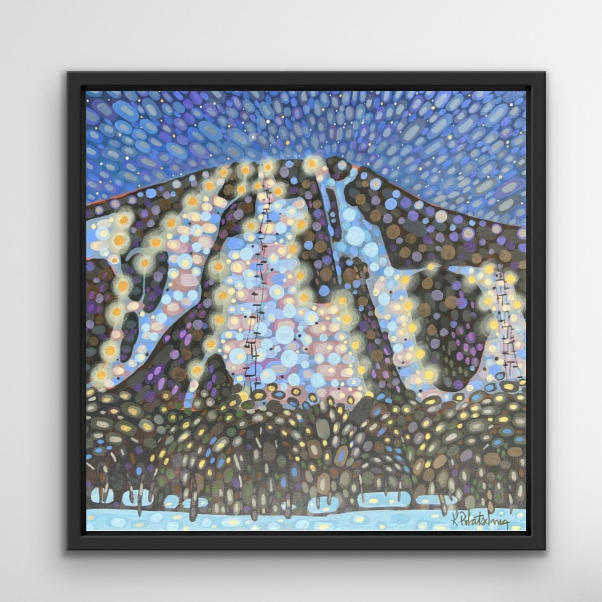 Twilight Skiing Canvas Print