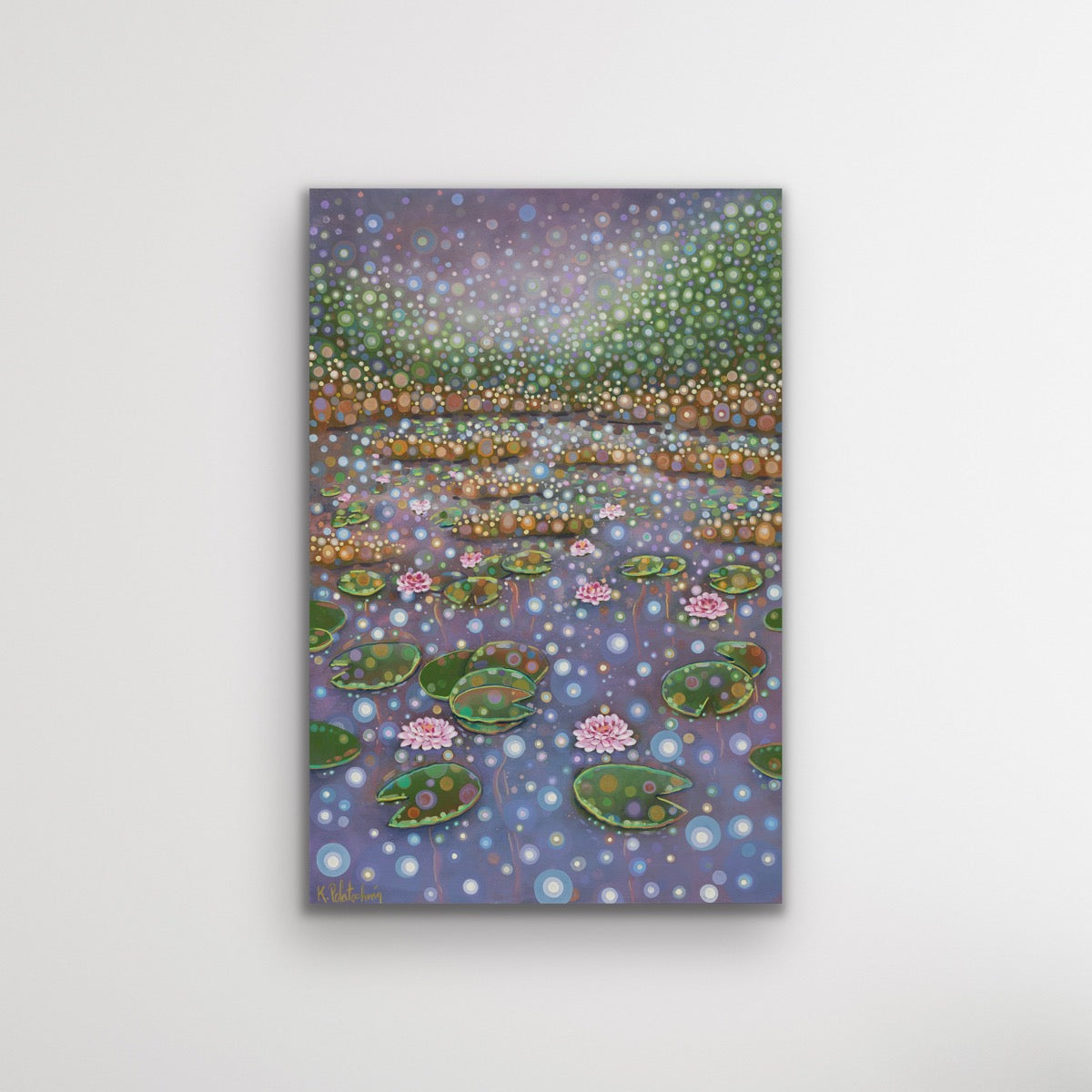 Cosmic Water Lilies Canvas Print