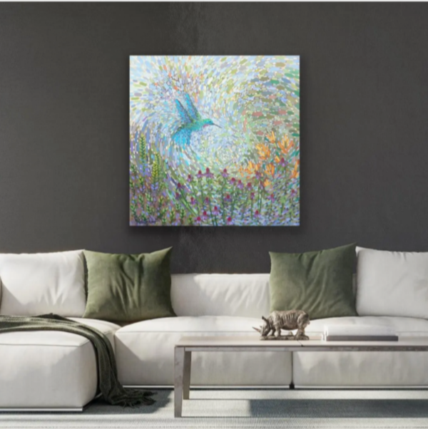 Hummingbird in Flight VII Canvas Print