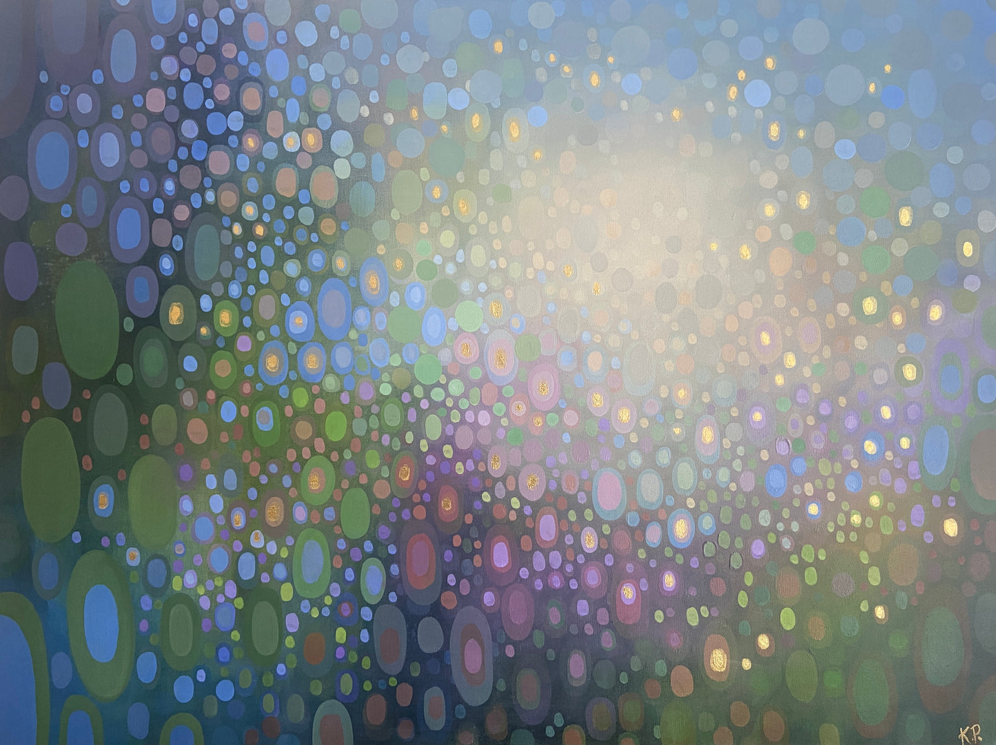 Spring Sun Shower - original 40”x30” acrylic painting