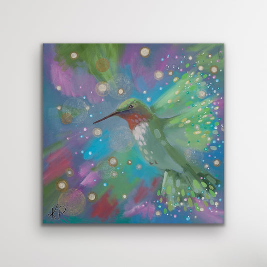 Number 13 Hummingbird in Flight: “Pivot to Joy”