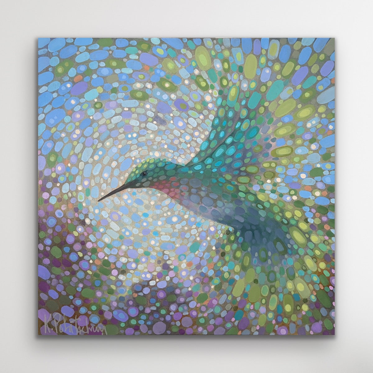 “Hummingbird in Flight 15: Shimmering Light”