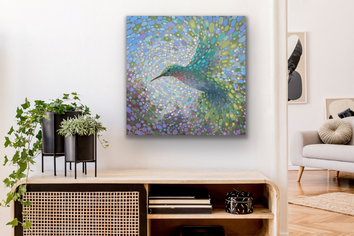 “Hummingbird in Flight 15: Shimmering Light”
