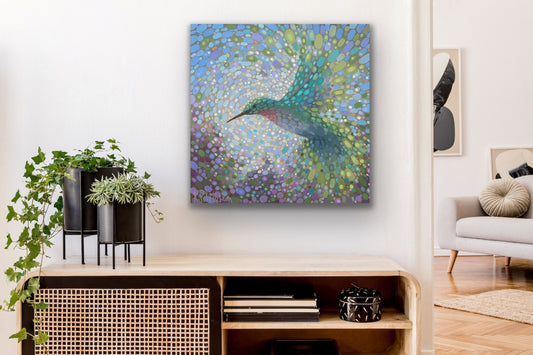 “Hummingbird in Flight 15: Shimmering Light”