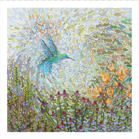 Hummingbird in Flight VII fine art Paper Print