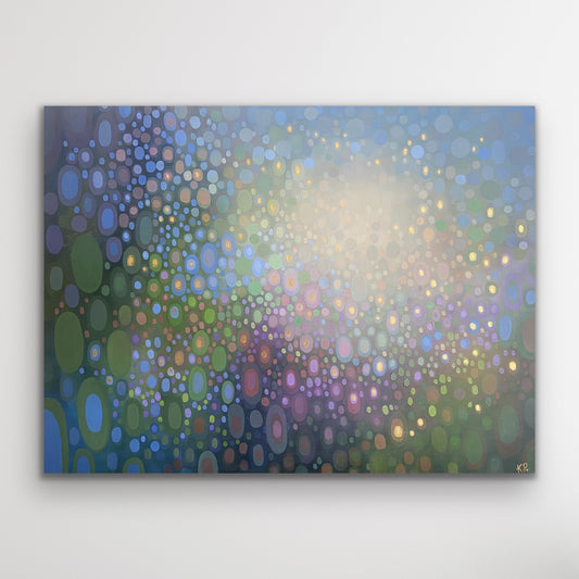 Spring Sun Shower - original 40”x30” acrylic painting