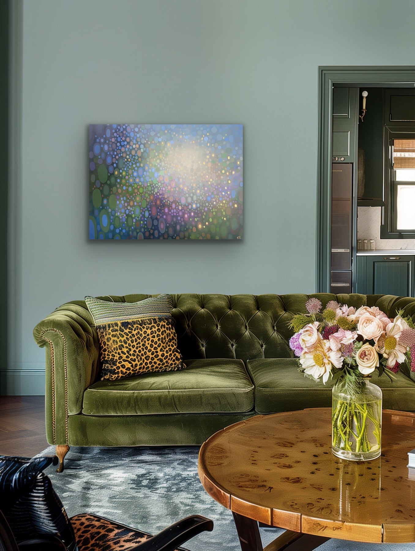 Spring Sun Shower - original 40”x30” acrylic painting