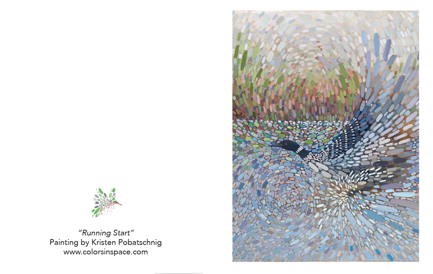 "Running Start" Loon Note Cards