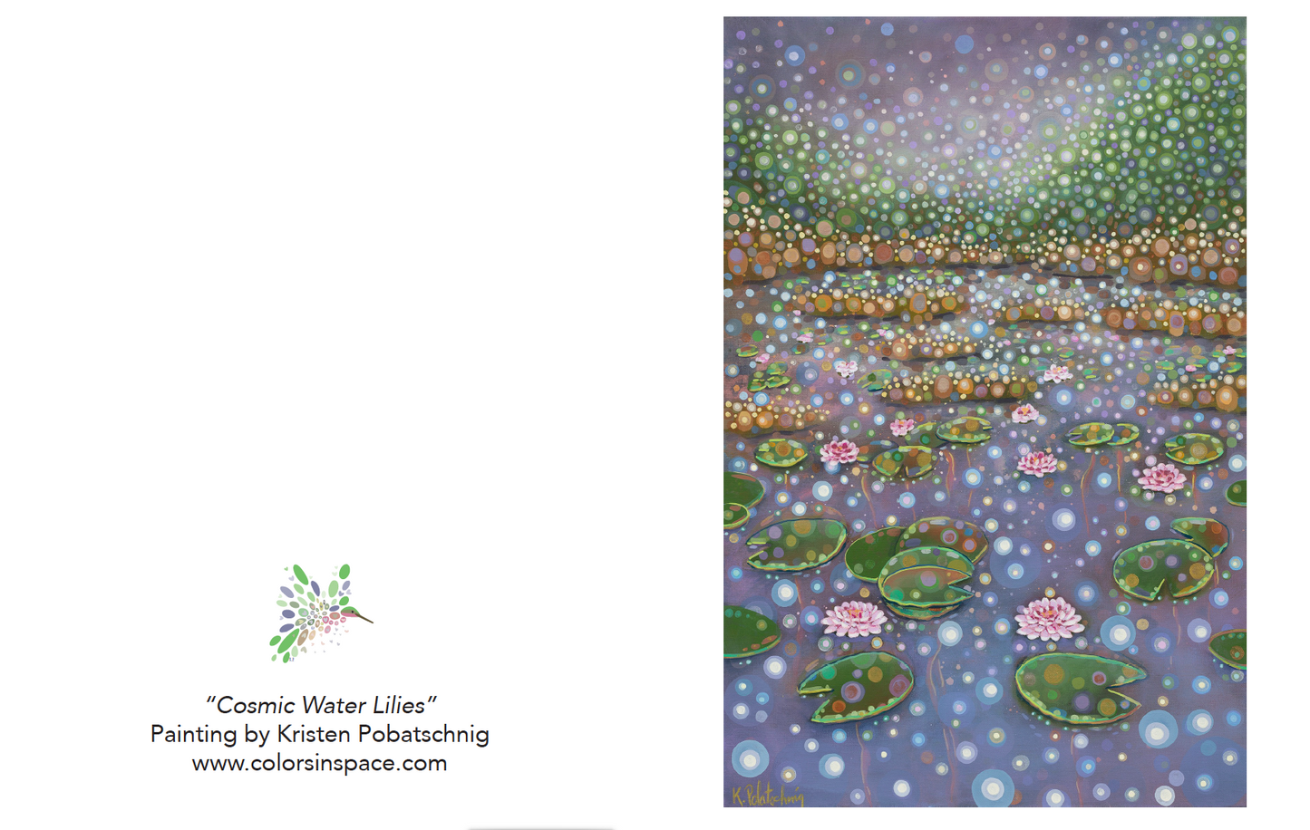 "Cosmic Water Lilies" Note Cards