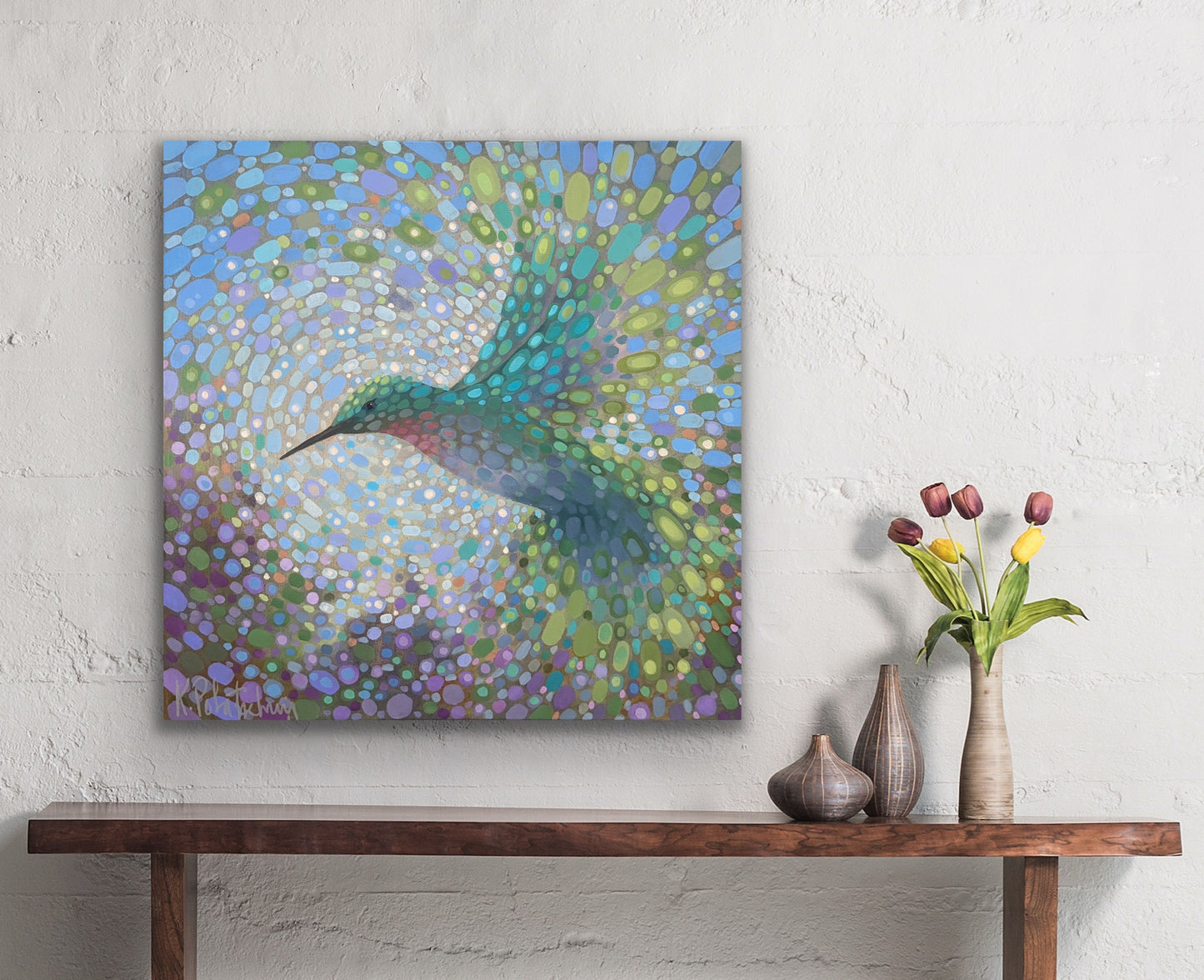 “Hummingbird in Flight 15: Shimmering Light”