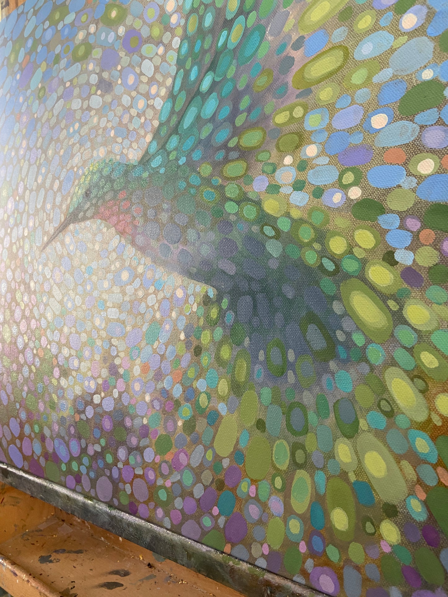 “Hummingbird in Flight 15: Shimmering Light”