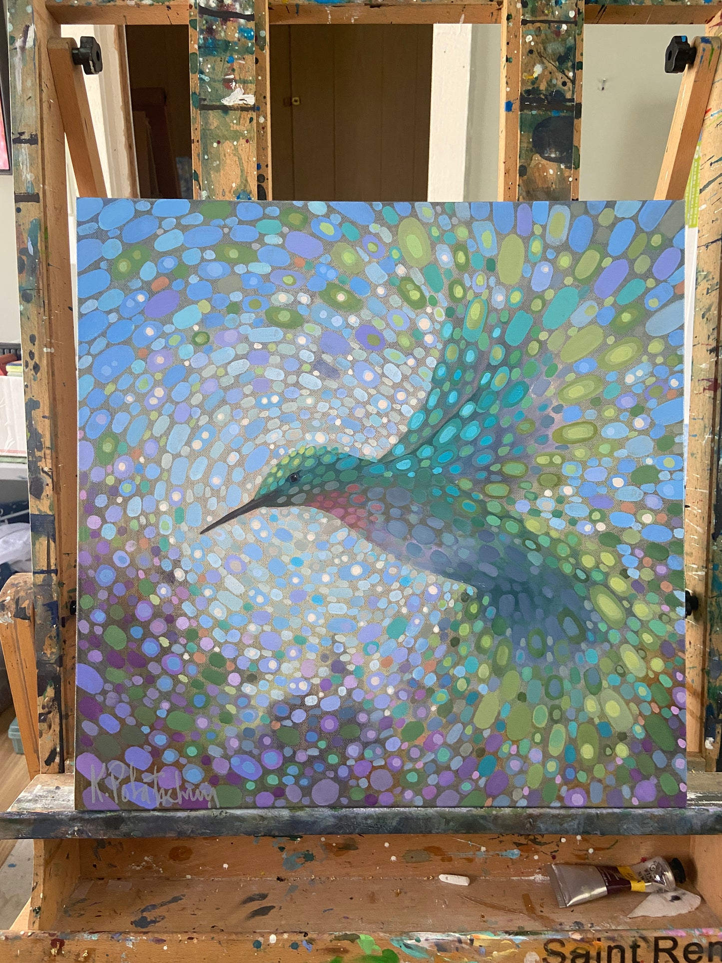 “Hummingbird in Flight 15: Shimmering Light”