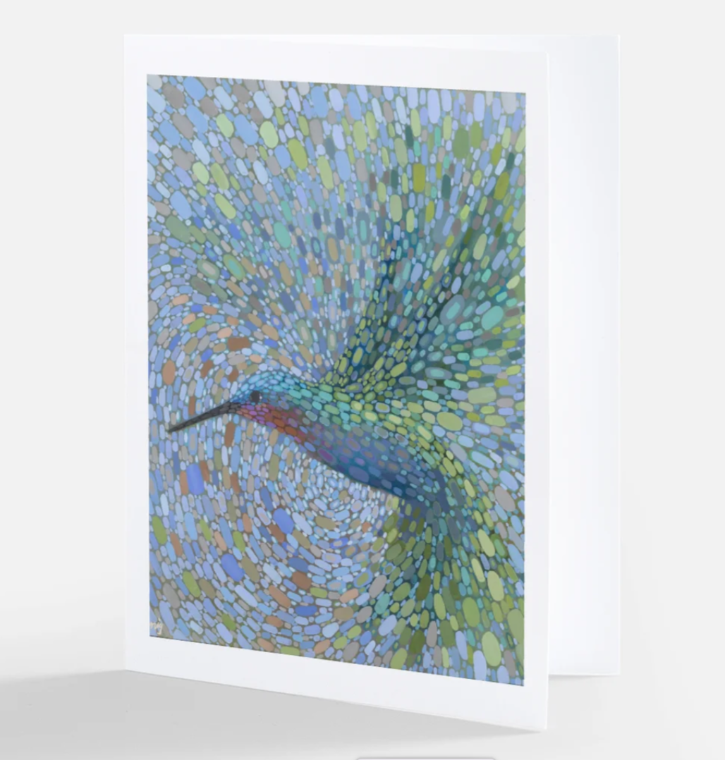 "Hummingbird in Flight 6" Note Cards