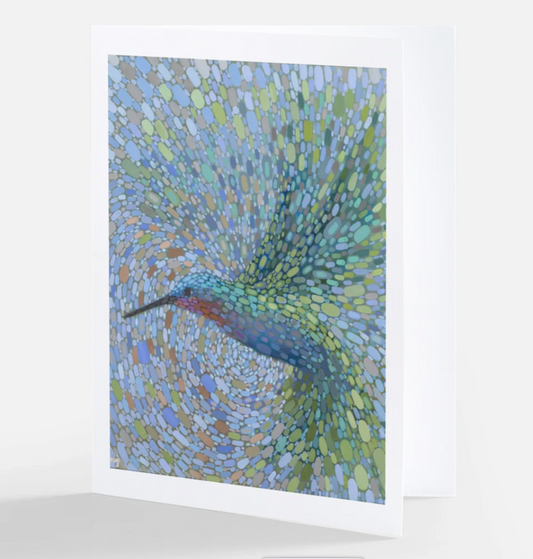 "Hummingbird in Flight 6" Note Cards