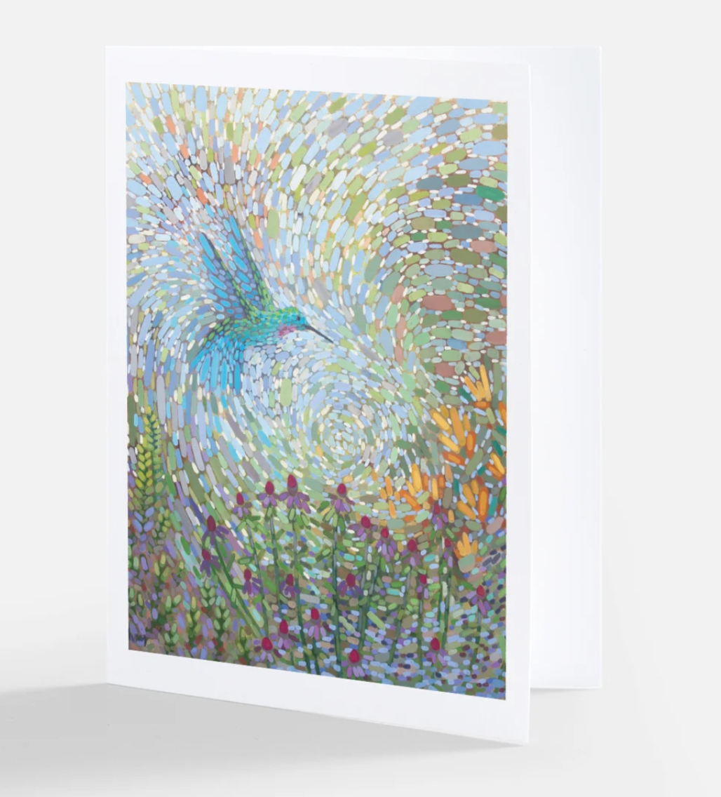 "Hummingbird in Flight 7" Note Cards