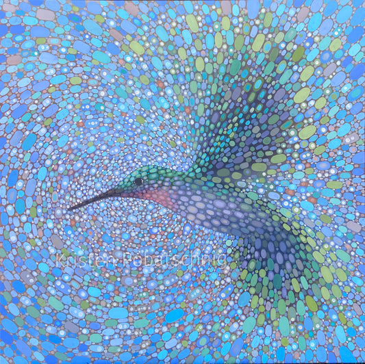 Hummingbird in Flight 11 - Original Painting