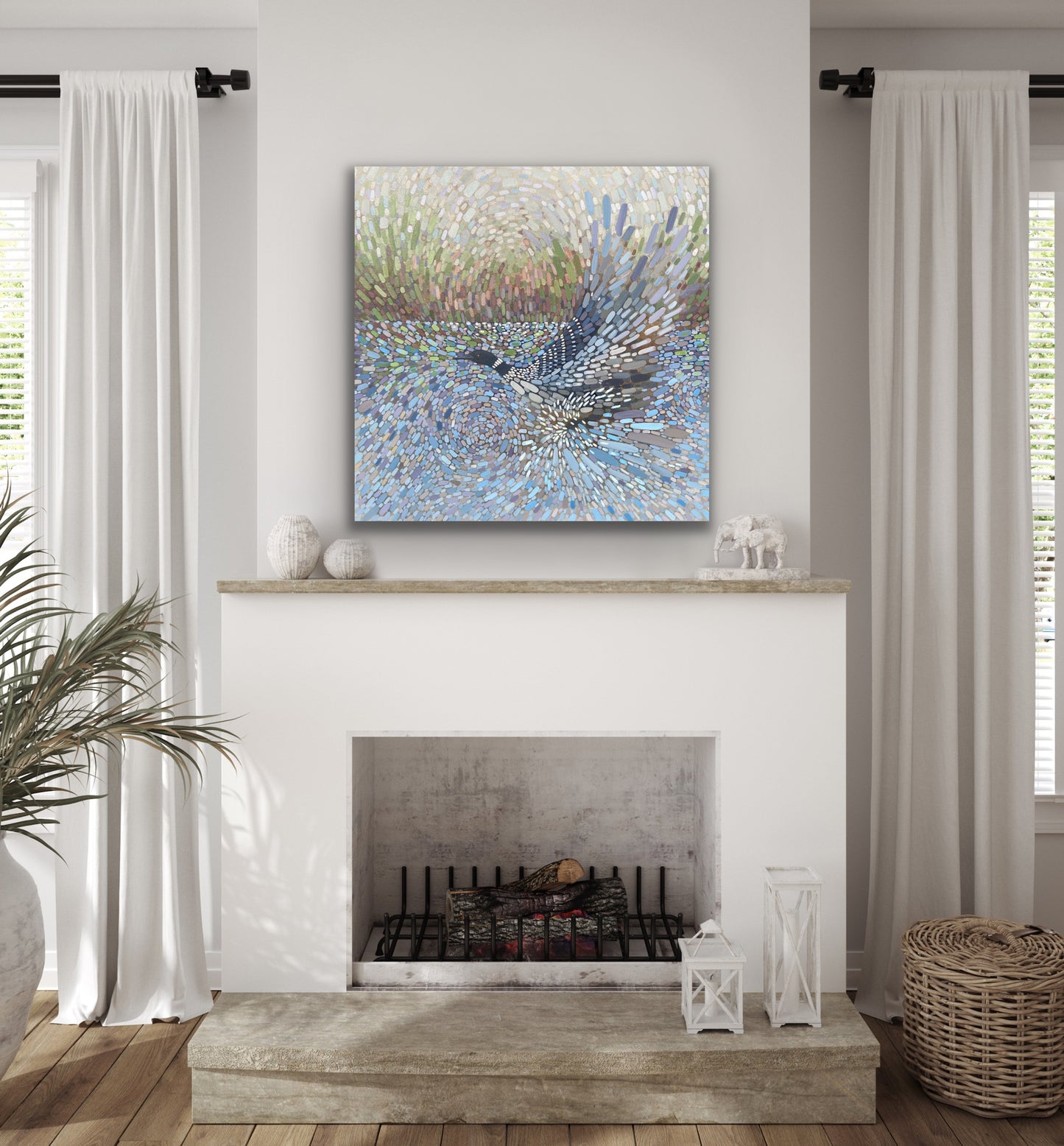 “Running Start” Loon Canvas Print