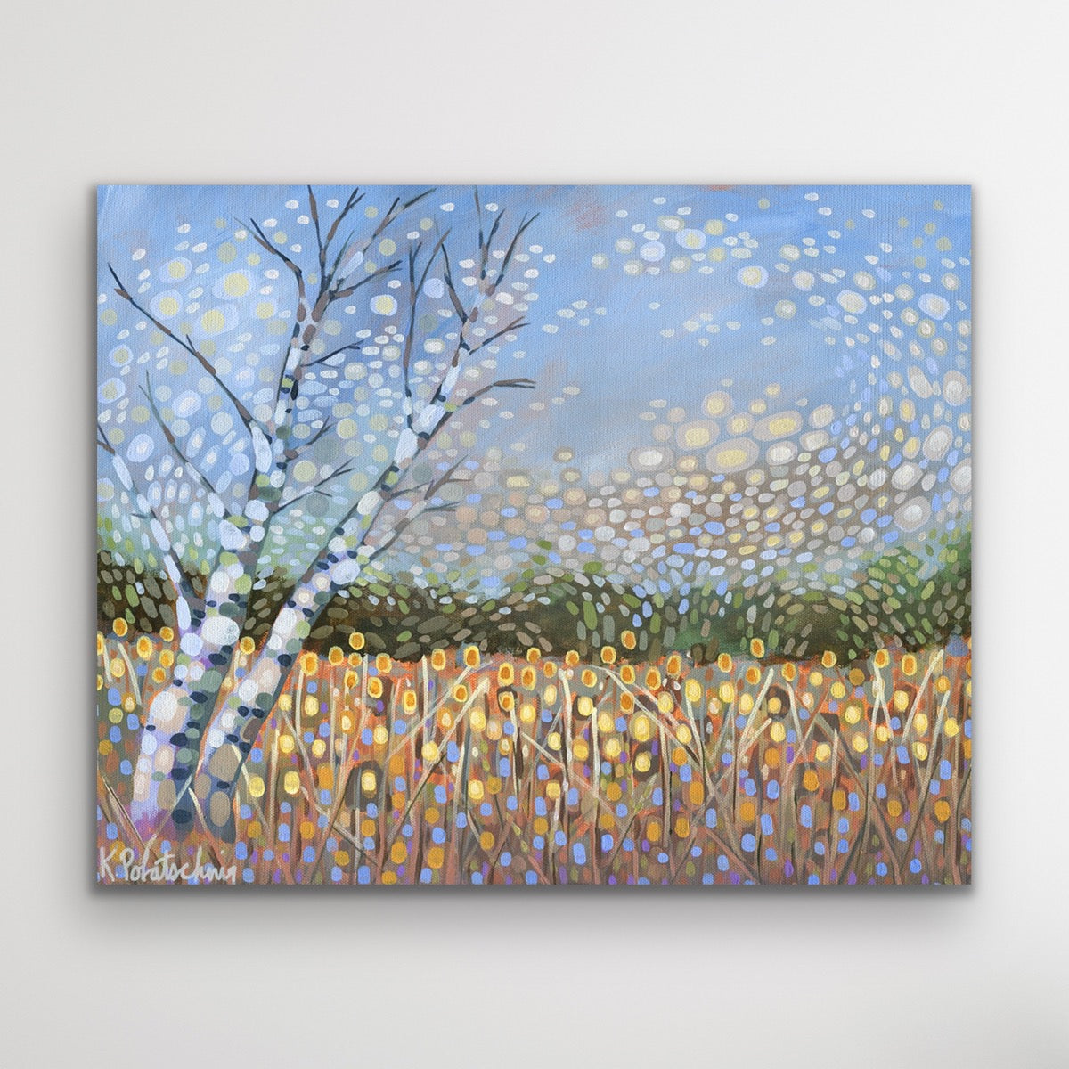 Clouds Over the Marsh Original Painting 20"x16"