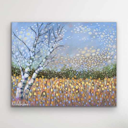 Clouds Over the Marsh Original Painting 20"x16"