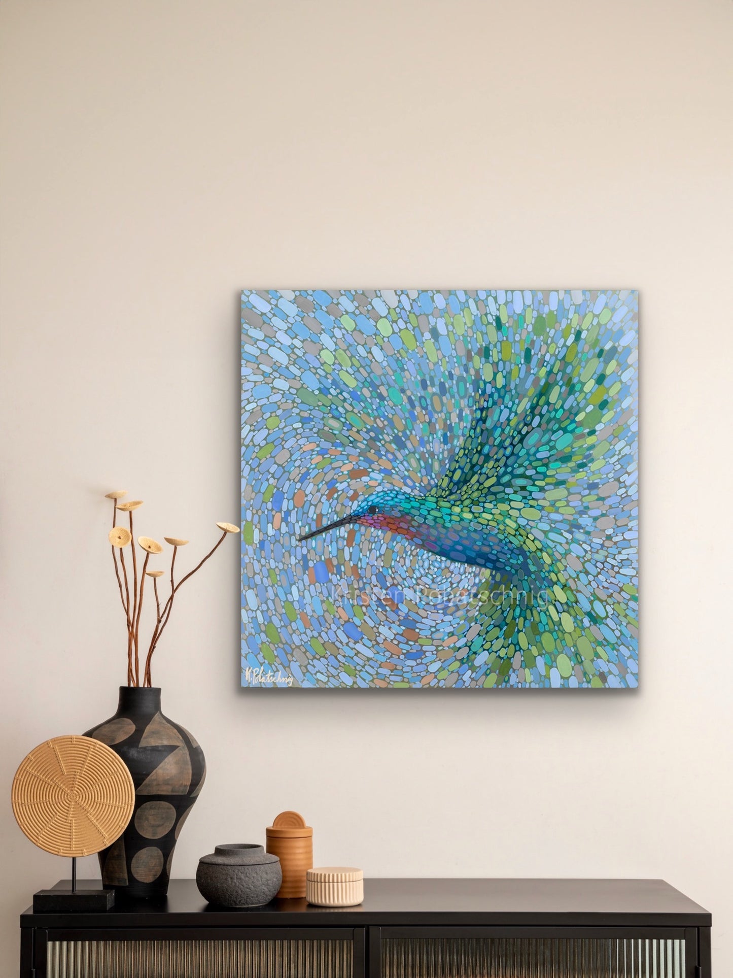 Hummingbird in Flight VI Canvas Print