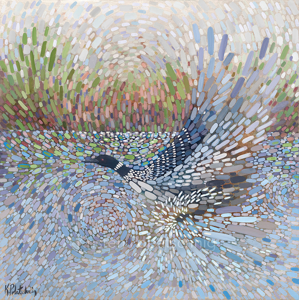 “Running Start” Loon Canvas Print