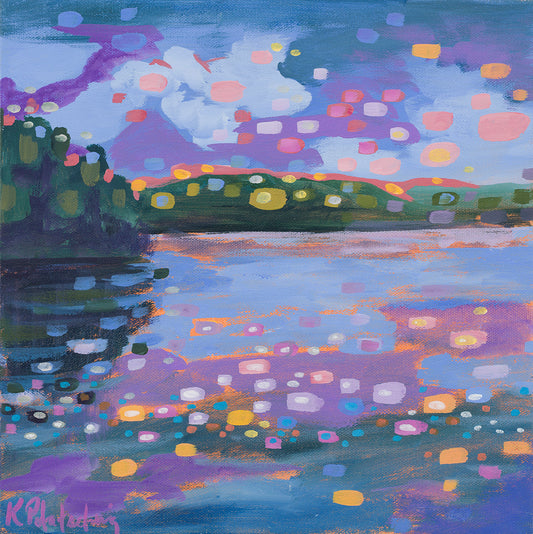 Nightswimming - Original 12"x12" Painting