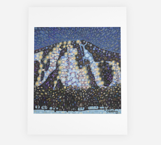 "Twilight Skiing" Note Cards