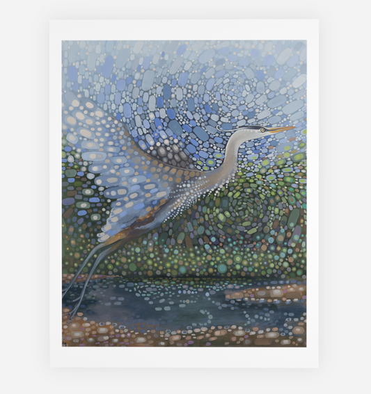 "Departure" Great Blue Heron Note Cards